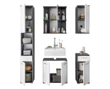 Waschbeckenunterschrank >Olivia< in Norwegische Pinie - 60x57x30cm (BxHxT)