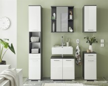 Waschbeckenunterschrank >Olivia< in Norwegische Pinie - 60x57x30cm (BxHxT)