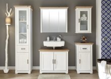 Waschbeckenunterschrank >Jasmin< in Pinie-Hell - 83x66x43cm (BxHxT)