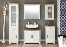 Spiegelschrank >Jasmin< in Pinie-Hell - 83x75x25cm (BxHxT)