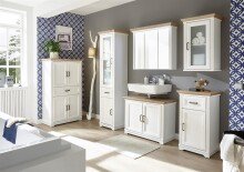 Spiegelschrank >Jasmin< in Pinie-Hell - 83x75x25cm (BxHxT)