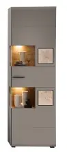 Vitrine >Kathlin< in Basalt aus Metall -...