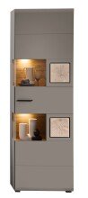 Vitrine >Kathlin< in Basalt aus Metall -...