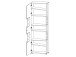 Vitrine >Kathlin< in Basalt aus Metall - 65x205x37cm (BxHxT)