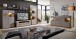 Vitrine >Kathlin< in Basalt aus Metall - 80x139x37cm (BxHxT)