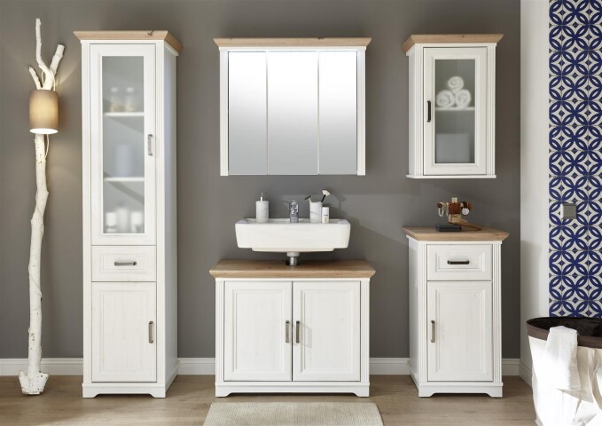 Badezimmer-Set >Jasmin< in Pinie-Hell - 205x190x43cm (BxHxT)