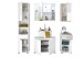 Waschbeckenunterschrank >Peter< in Weiß aus MDF - 80x57x30cm (BxHxT)