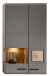 Hängevitrine >Kathlin< in Basalt aus Metall - 80x136x37cm (BxHxT)