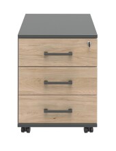 Rollcontainer in Hickory - 42,5x55x50cm (BxHxT)