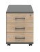 Rollcontainer in Hickory - 42,5x55x50cm (BxHxT)