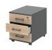 Rollcontainer in Hickory - 42,5x55x50cm (BxHxT)