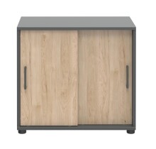 Schiebetürenschrank in Hickory - 80,4x74x42,5cm (BxHxT)