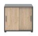 Schiebetürenschrank in Hickory - 80,4x74x42,5cm (BxHxT)