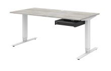 Schreibtisch in Beton Optik - 160x128x70cm (BxHxT)