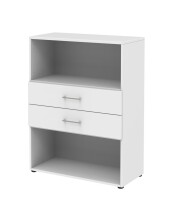 Regal in Weiß - 80x107,2x34,4cm (BxHxT)
