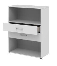 Regal in Weiß - 80x107,2x34,4cm (BxHxT)