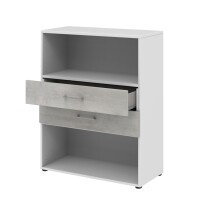 Regal in Beton Optik - 80x107,2x34,4cm (BxHxT)