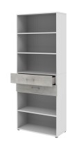 Regal in Beton Optik - 80x212,5x34,4cm (BxHxT)