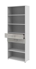 Regal in Beton Optik - 80x212,5x34,4cm (BxHxT)