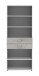 Regal in Beton Optik - 80x212,5x34,4cm (BxHxT)
