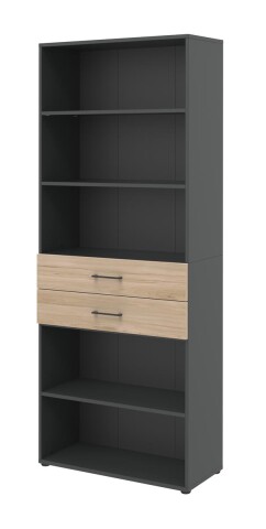 Regal in Hickory - 80x212,5x34,4cm (BxHxT)