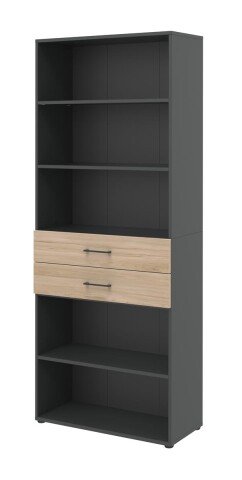 Regal in Hickory - 80x212,5x34,4cm (BxHxT)
