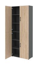 Aktenschrank in Hickory - 80x212,5x34,4cm (BxHxT)
