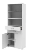 Aktenschrank in Weiß - 80x212,5x34,4cm (BxHxT)