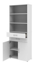Aktenschrank in Weiß - 80x212,5x34,4cm (BxHxT)