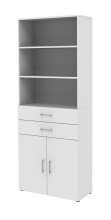 Aktenschrank in Weiß - 80x212,5x34,4cm (BxHxT)