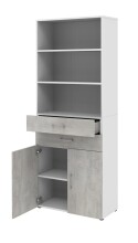 Aktenschrank in Beton Optik - 80x212,5x34,4cm (BxHxT)