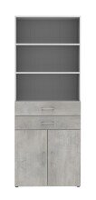 Aktenschrank in Beton Optik - 80x212,5x34,4cm (BxHxT)