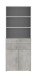 Aktenschrank in Beton Optik - 80x212,5x34,4cm (BxHxT)