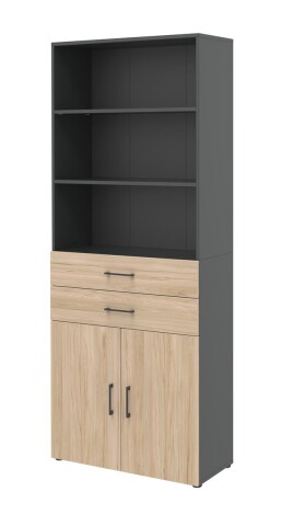 Aktenschrank in Hickory - 80x212,5x34,4cm (BxHxT)