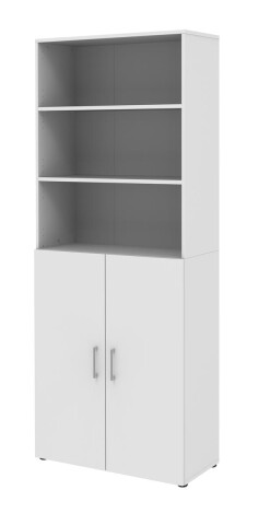 Aktenschrank in Weiß - 80x212,5x34,4cm (BxHxT)