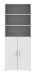 Aktenschrank in Weiß - 80x212,5x34,4cm (BxHxT)