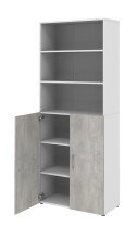 Aktenschrank in Beton Optik - 80x212,5x34,4cm (BxHxT)