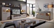 Sideboard >Kathlin< in Basalt aus Metall -...