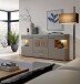 Sideboard >Kathlin< in Basalt aus Metall - 170x94x42cm (BxHxT)