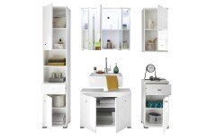 Spiegelschrank >Peter< in Weiß aus Spiegelglas - 80x69x20cm (BxHxT)