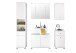 Spiegelschrank >Peter< in Weiß aus Spiegelglas - 80x69x20cm (BxHxT)