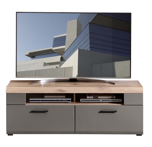 TV-Board >Kathlin< in Basalt aus Metall - 140x51x47cm (BxHxT)
