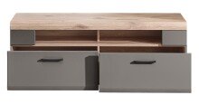 TV-Board >Kathlin< in Basalt aus Metall - 140x51x47cm (BxHxT)