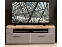 TV-Board >Kathlin< in Basalt aus Metall - 140x51x47cm (BxHxT)
