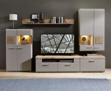 TV-Board >Kathlin< in Basalt aus Metall - 80x51x47cm (BxHxT)