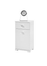 Unterschrank >Peter< in Weiß aus MDF - 38x73x30cm (BxHxT)