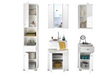 Unterschrank >Peter< in Weiß aus MDF - 38x73x30cm (BxHxT)