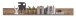 Wandboard >Kathlin< in Eiche Altholz Nachbildung - 180x18x22cm (BxHxT)