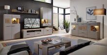 Couchtisch >Kathlin< in Basalt - 110x40x65cm (BxHxT)