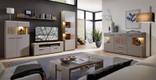 Couchtisch >Kathlin< in Basalt - 110x40x65cm (BxHxT)